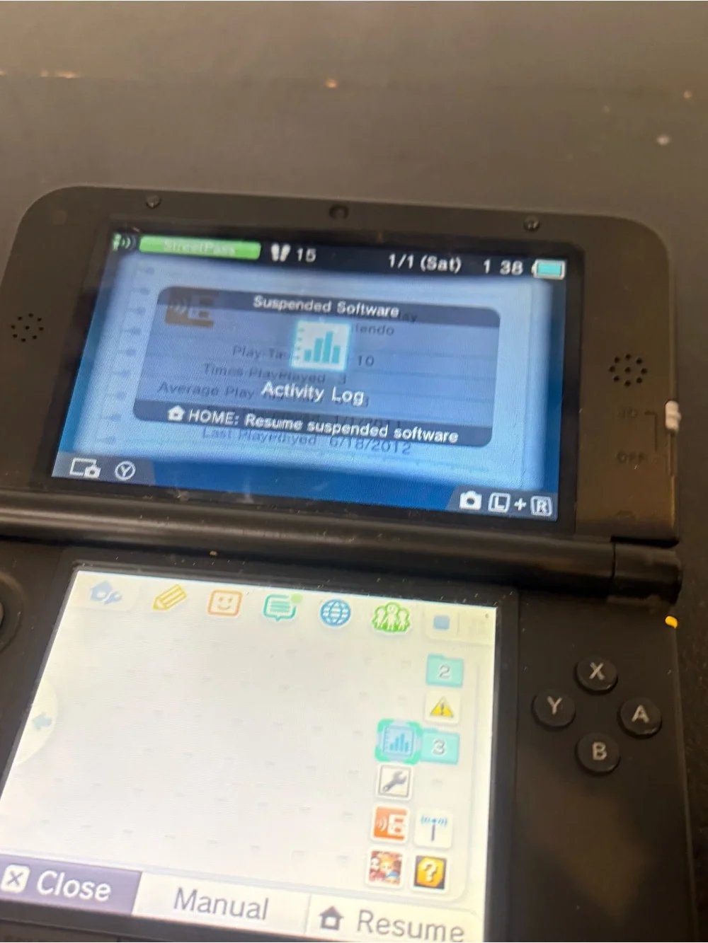 Nintendo 3DS XL Super Smash Bros Special Edition in Blue Charger SD Card